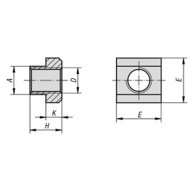 K0377 Гайки для T-пазов DIN 508