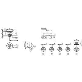 K1339 (K1340) Замки поворотные короткие плоские