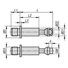 K1391 Штифты для зажимных механизмов (K1390)