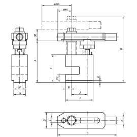 K0833 Прихваты регулируемые для прижима высоких деталей