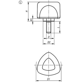 K0980 Ручки треугольные SYMPA touch усиленные