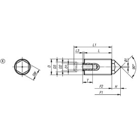 K0977 Упоры пружинные с защитой от проворачивания