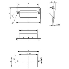 K0242 Ручки врезные из пластика с наружным креплением