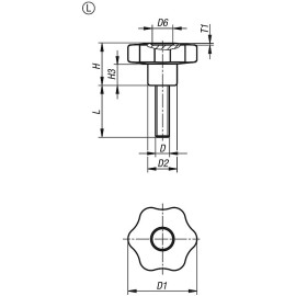 K1090 Ручки звездообразные усиленные