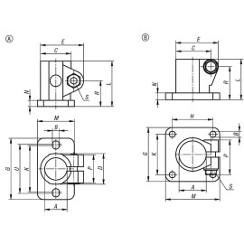 K0477 Зажимы для труб опорные из нержавеющей стали