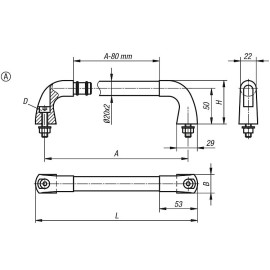 K0227 Ручки трубчатые из нержавеющей стали
