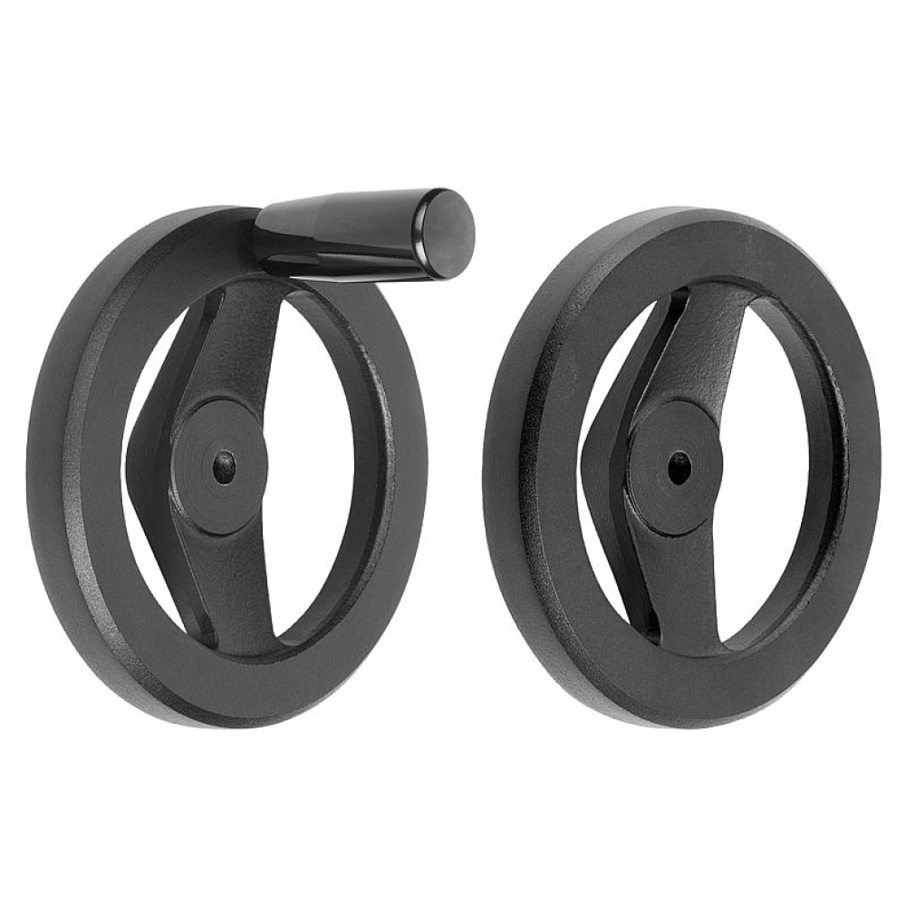 K0162 Маховики с двумя спицами из алюминия черные