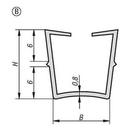 K1054 Вставки пазовые U-образные