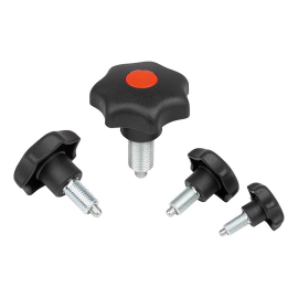 K1583 Штифты стопорные cо звездообразной ручкой и индикатором запирания