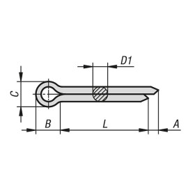 K1136 Шплинты страхующие разводные DIN EN ISO 1234