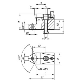 K1387 Зажимы с опорной площадкой для Т-пазов