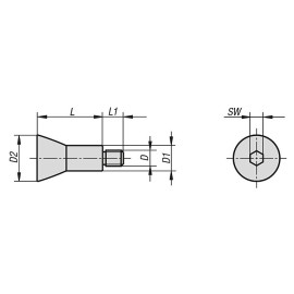 K1185 Болты конусные для внутренних цанговых зажимов