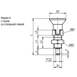 K0630 Штифты стопорные резьбовые удлиненные