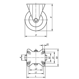K1765 Ролики с алюминиевыми дисками и полиуретановым покрытием