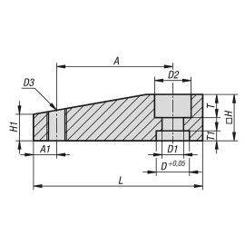 K1813 Прихваты скошенные для пневматических прижимов (K1812)