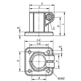 K0477 Зажимы для круглых труб опорные из пластика