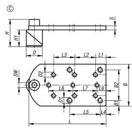 K1506 Адаптеры для фиксации прижимов на сварочных столах