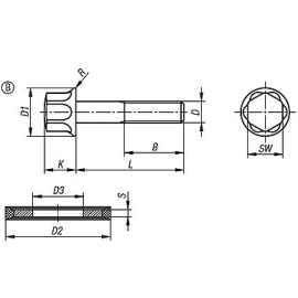K1595 Комплекты винтов и шайб Hygienic USIT