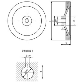 K0161 Маховики дисковые из алюминия черные