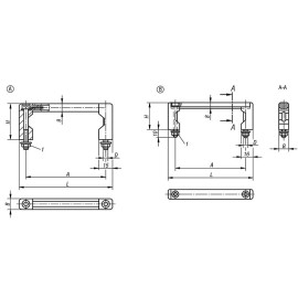 K0216 Ручки трубчатые из алюминия и усиленного пластика