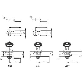 K0520 (K0521) Замки поворотные короткие с ключами
