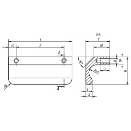 K0233 Ручки профильные из нержавеющей стали