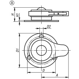 K1734 Ролики шаровые с фланцем и крепежными отверстиями