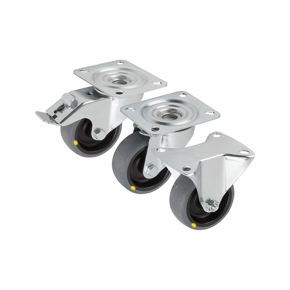 K1761 Ролики антистатические с крепежной пластиной