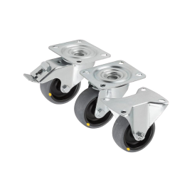 K1761 Ролики антистатические с крепежной пластиной