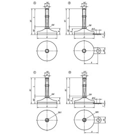 K0739 Опоры виброизолирующие с подвижным винтом, 5°