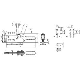 K1435 Прижимы механические с привариваемым винтом