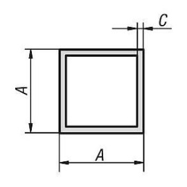 А2525 Трубы профильные алюминиевые квадратные 25X25 1,5
