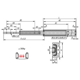 K1721 Комплекты направляющих из алюминия, до 300 кг