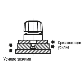 K1834 Штифты стопорные с фланцем и ручкой-барашком конические