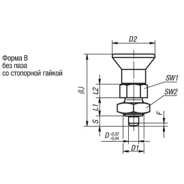 K0631 Штифты стопорные резьбовые короткие с черной ручкой