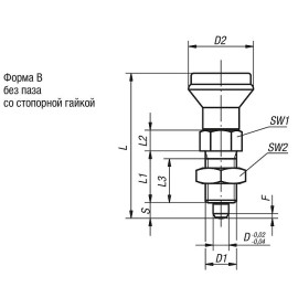 K0339 Штифты стопорные резьбовые с ручкой NOVO grip