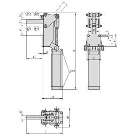 K0091 Прижимы пневматические вертикальные усиленные