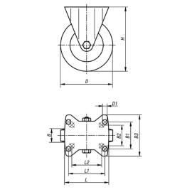 K1788 Ролики усиленные с алюминиевыми дисками