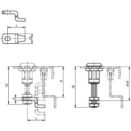 K0531 (K0532) Замки поворотные прижимные с регулировкой выступа