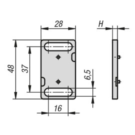 K1294 Пластины подкладные для шариковых защелок