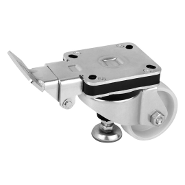 K1787 Ролики поворотные со стальной опорой и крепежной пластиной