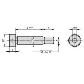 K0705 Винты призонные ISO 7379 с головкой с насечкой