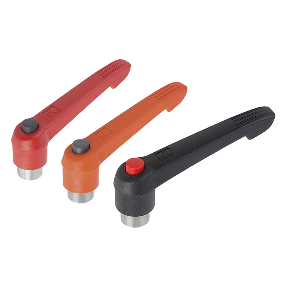 K0270 Рычаги зажимные NOVOgrip из пластика и нерж. стали с кнопкой, ВР