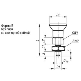 K0748 Штифты стопорные ECO со стандартным шагом резьбы короткие