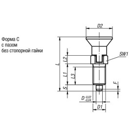 K0632 Штифты стопорные резьбовые из нержавеющей стали