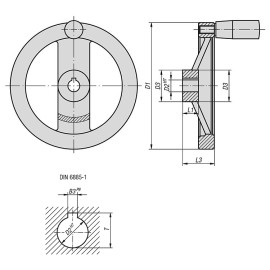 K0162 Маховики с двумя спицами из алюминия черные