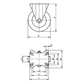 K1775 Ролики гигиеничные с крепежной пластиной