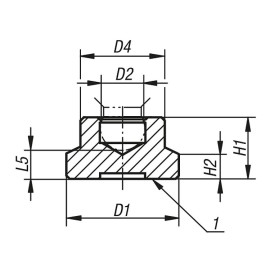 K0393 Упоры для нажимных винтов с шаровой головкой (K0391)