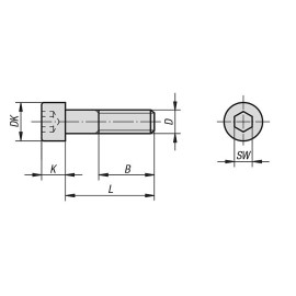 K0869 Винты DIN 912 с цилиндрической головкой