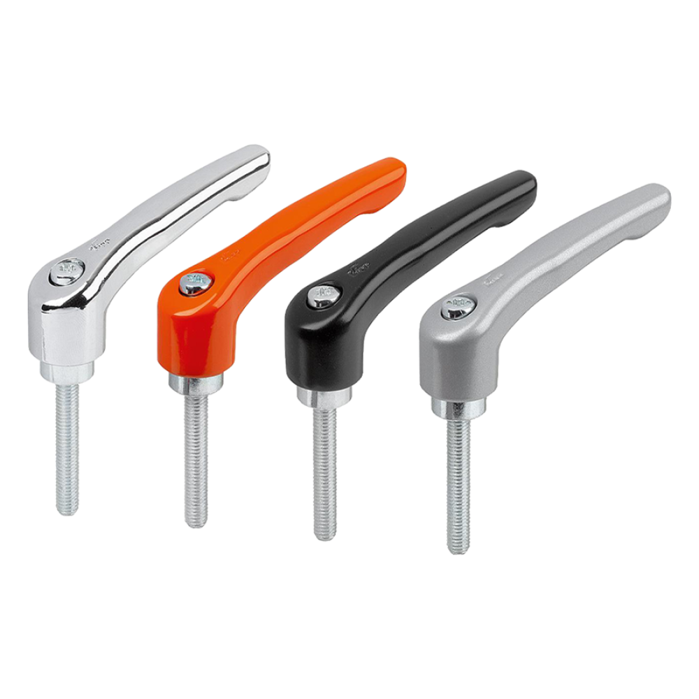 K1659 Рычаги зажимные из цинкового сплава и пассивированной стали, НР